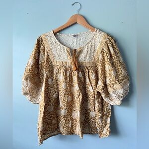 Bohemian Floral Print Women's Top old navy women’s XL